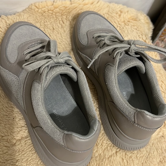 O by Everlane The Trainer Woman’s 9 Mens 7 Gray Leather Lace Up Sneaker - Picture 10 of 11